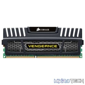 Corsair VENGEANCE 8GB (1 x 8GB) DDR3 DRAM 1600MHz CL9 1.5V CMZ8GX3M1A1600C9 Memory Module  Black